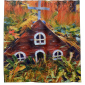 Little Red Fairy House Douchegordijn (Voorkant)