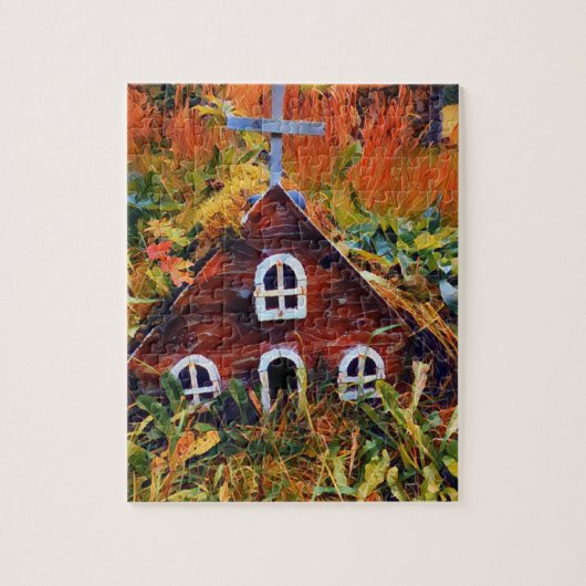 Little Red Fairy House Legpuzzel (Verticaal)