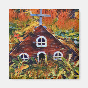 Little Red Fairy House Magneet
