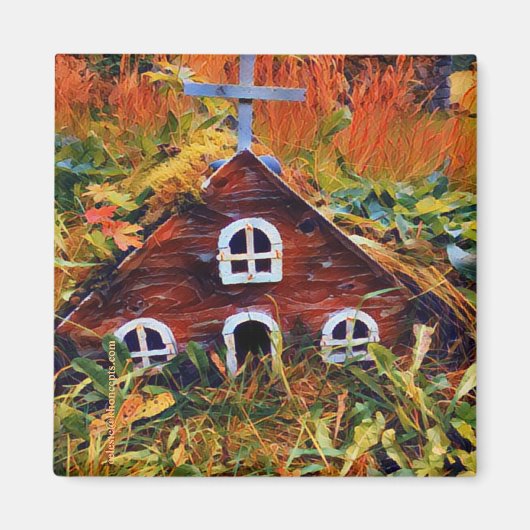 Little Red Fairy House Magneet (Voorkant)