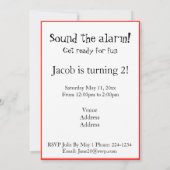 Little Red Fire Truck, Dalmatian Birthday Kaart (Achterkant)