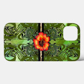 Little Red Flower on green Case-Mate iPhone Case (Achterkant (horizontaal))