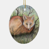 Little Red Fox kerstversiering Keramisch Ornament (Rechts)