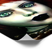 Little Red Hair Fire Witch Girl Fantasy art Poster (Hoek)