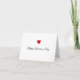 Little Red Heart Aangepast blanco gevouwen Valen Bedankkaart