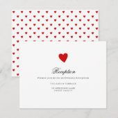 Little Red Heart Weddenschapskaart Kaart (Voorkant / Achterkant)