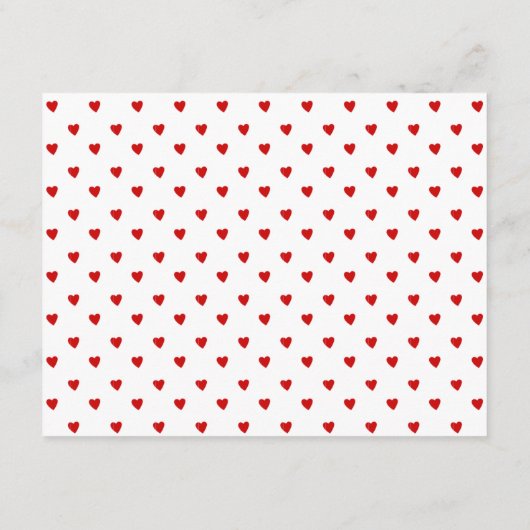 Little Red Heart Wedding Direction Card Informatiekaartje (Achterkant)