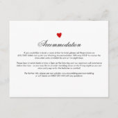 Little Red Heart Wedding Direction Card Informatiekaartje (Voorkant)
