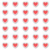 Little Red Hearts patroon 2 Sticker (Voorkant)