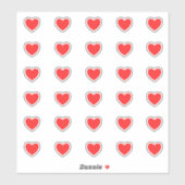 Little Red Hearts patroon 2 Sticker (Vel)
