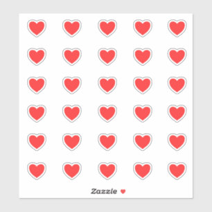 Little Red Hearts patroon 2 Sticker