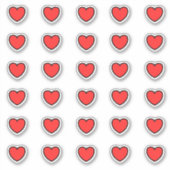 Little Red Hearts patroon Sticker (Voorkant)