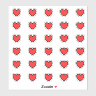 Little Red Hearts patroon Sticker