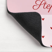 Little Red Heats Pink Name Mousepad Muismat (Hoek)