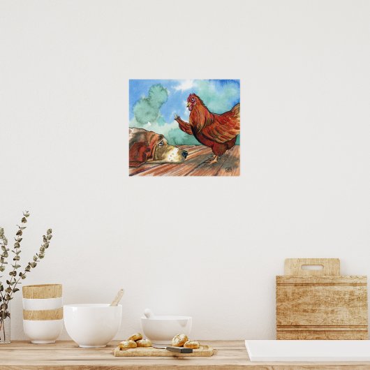 Little Red Hen Poster (Keuken)