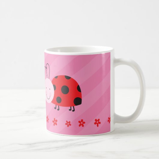 Little Red Ladybug Personalized Mug Koffiemok (Rechts)