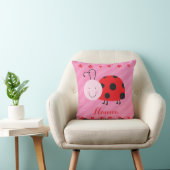 Little Red Ladybug Personalized Pillow Kussen (Stoel)