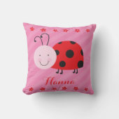 Little Red Ladybug Personalized Pillow Kussen (Voorkant)