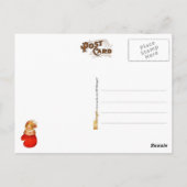 Little Red Mitten Girl Briefkaart (Achterkant)