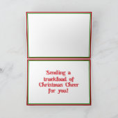 Little Red Pick-up Truck Kerstannament (2) Feestdagen Kaart (Binnen)