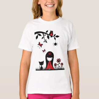 Little Red Ribbon Head T-shirt