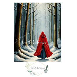Little red ridding hood Winter Walk Decoupage Tissuepapier