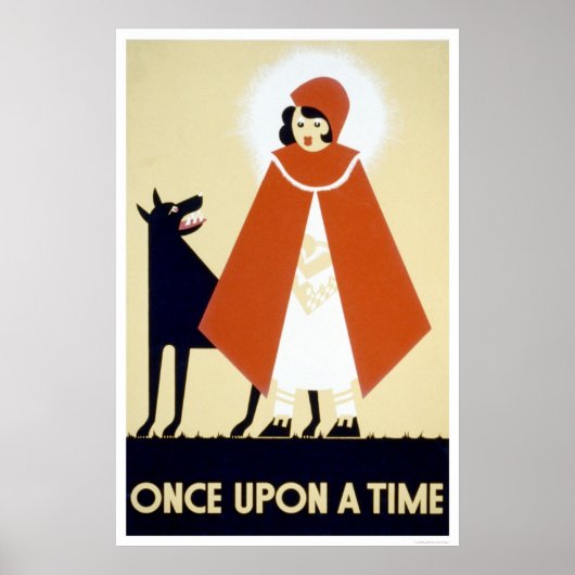 Little Red Riding Hood 1937 WPA Poster (Voorkant)