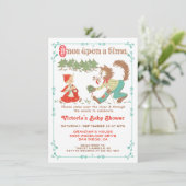 Little Red Riding Hood Baby Shower-uitvindingen Kaart (Staand voorkant)