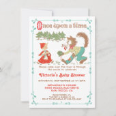 Little Red Riding Hood Baby Shower-uitvindingen Kaart (Voorkant)