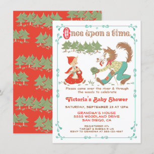 Little Red Riding Hood Baby Shower-uitvindingen Kaart