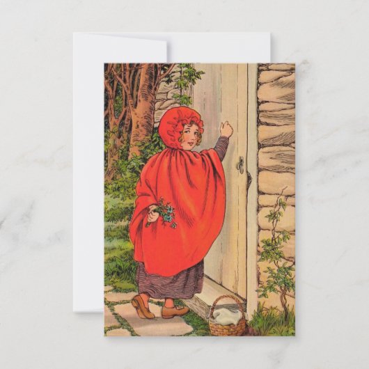 Little Red Riding Hood  Bedankkaart (Voorkant)