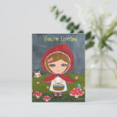 Little Red Riding Hood - Bedtime Story Party Kaart (Staand voorkant)
