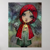 Little Red Riding Hood Big Eye Baby Doll Art Poster (Voorkant)