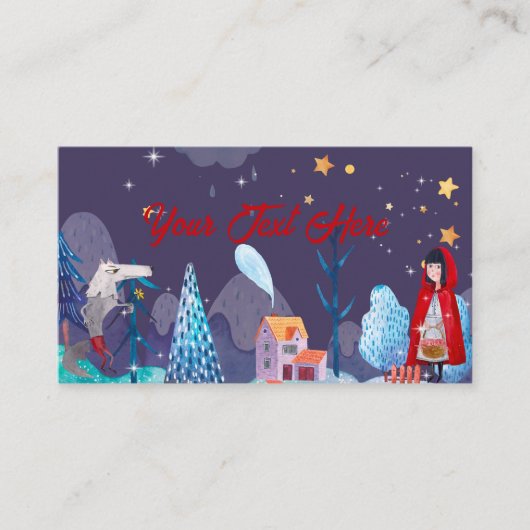 Little Red Riding Hood Birthday Enclosure Kaart (Voorkant)
