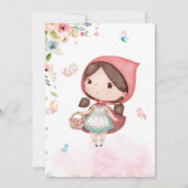 Little Red Riding Hood birthday invitation Kaart (Achterkant)