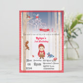Little Red Riding Hood Birthday Kaart (Staand voorkant)