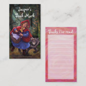 Little Red Riding Hood Book Mark Visitekaartje (Voorkant / Achterkant)