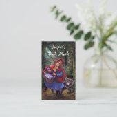 Little Red Riding Hood Book Mark Visitekaartje (Staand voorkant)