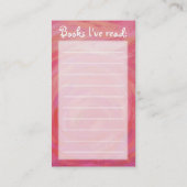 Little Red Riding Hood Book Mark Visitekaartje (Achterkant)