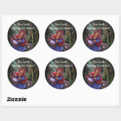 Little Red Riding Hood Bookplaat Ronde Sticker (Vel)
