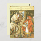 Little Red Riding Hood Briefkaart (Voorkant / Achterkant)