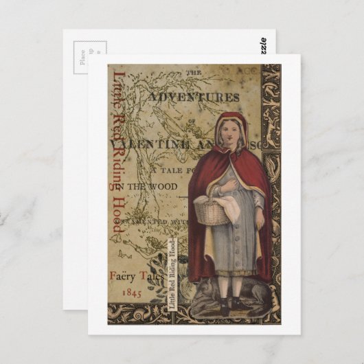 Little Red Riding Hood Briefkaart (Voorkant / Achterkant)