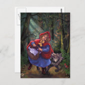 Little Red Riding Hood Briefkaart (Voorkant / Achterkant)