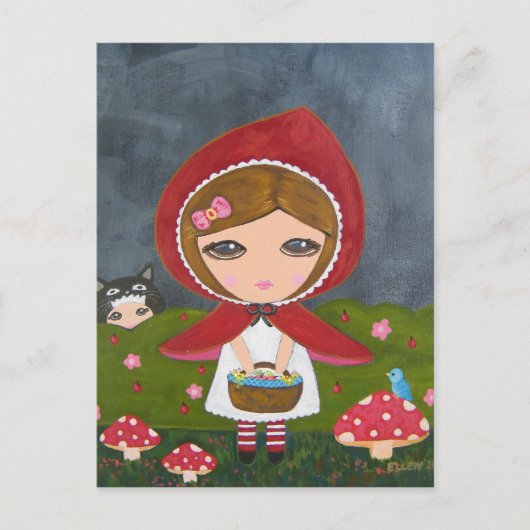 Little Red Riding Hood Briefkaart (Voorkant)