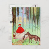 Little Red Riding Hood Briefkaart (Voorkant / Achterkant)