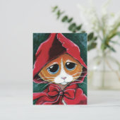 Little Red Riding Hood | Briefkaart van de kunstsc (Staand voorkant)