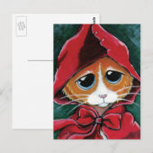 Little Red Riding Hood | Briefkaart van de kunstsc (Voorkant / Achterkant)