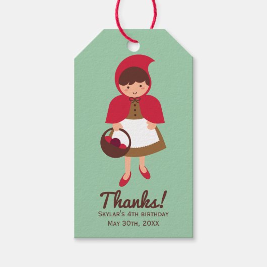 Little Red Riding Hood Cadeaulabel (Voorkant)