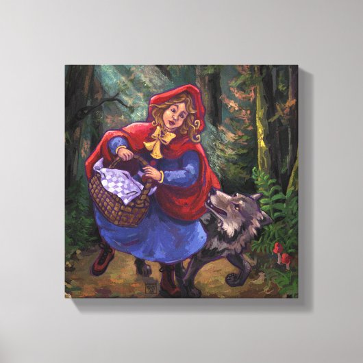 Little Red Riding Hood Canvas Afdruk (Voorkant)