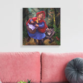 Little Red Riding Hood Canvas Afdruk (Insitu (Woonkamer))